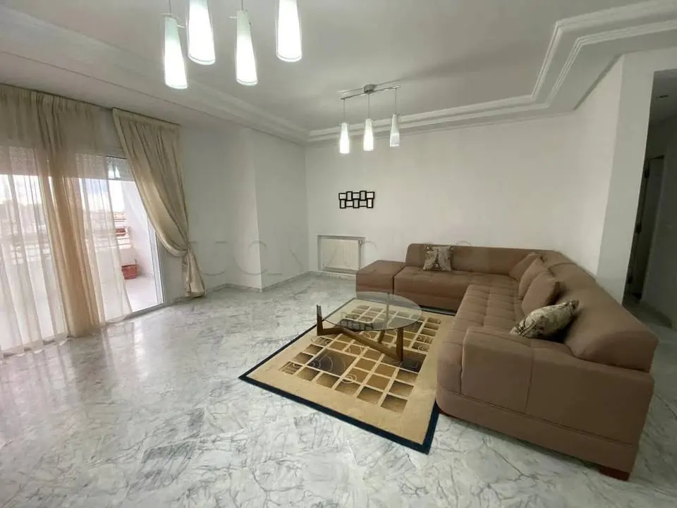 A louer un appartement en S+3 tres haut standing de 168 m2 meuble situe a ENNASR 2